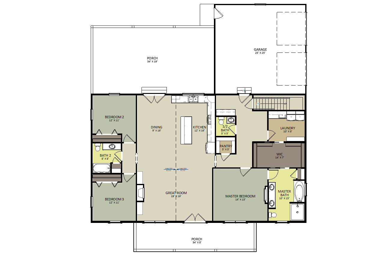 Oakmont First Floor Floor Plan